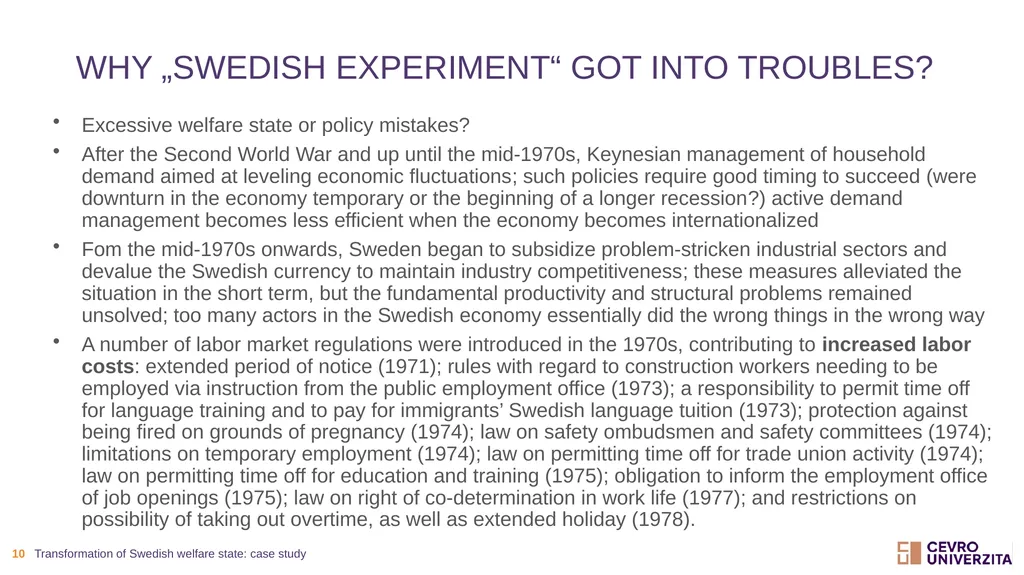 Transformationof swedish welfare state: case study - slide 10 of 19