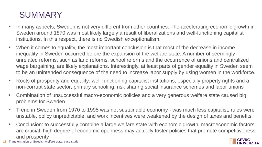 Transformationof swedish welfare state: case study - slide 18 of 19