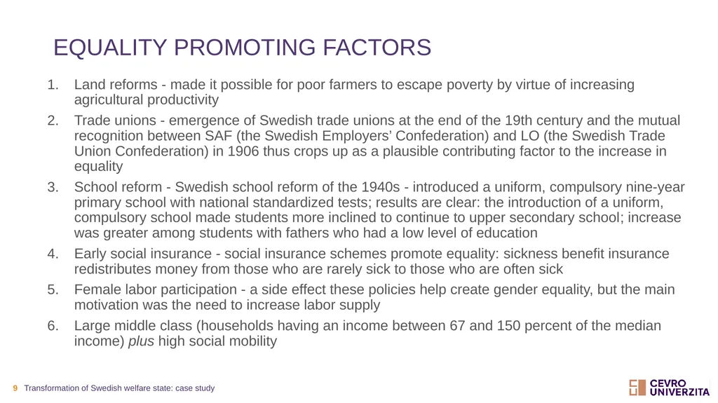 Transformationof swedish welfare state: case study - slide 9 of 19