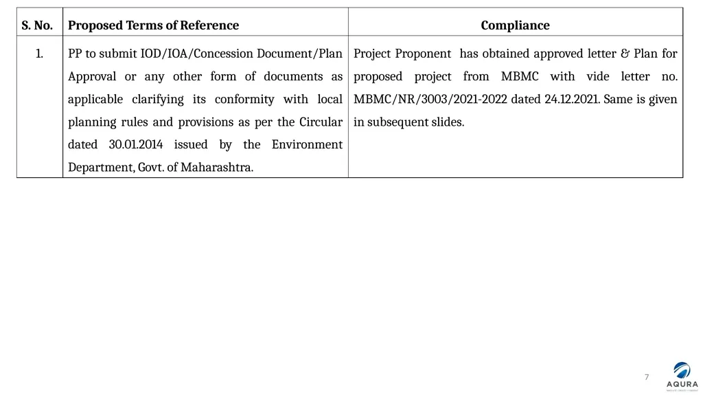 PRESENTATION FOR OBTAINING ENVIRONMENT CLEARANCE - slide 7 of 41