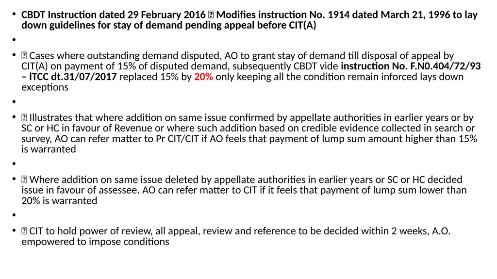 RECOVERY PROCEEDINGS AND STAY OF DEMAND UNDER THE - slide 40 of 53