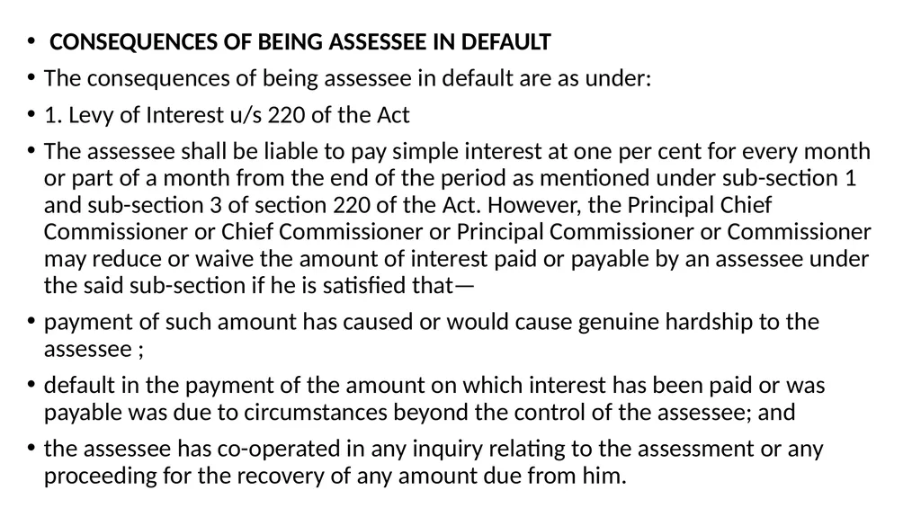 RECOVERY PROCEEDINGS AND STAY OF DEMAND UNDER THE - slide 10 of 53