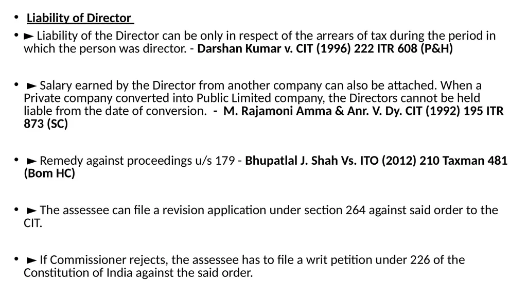 RECOVERY PROCEEDINGS AND STAY OF DEMAND UNDER THE - slide 29 of 53