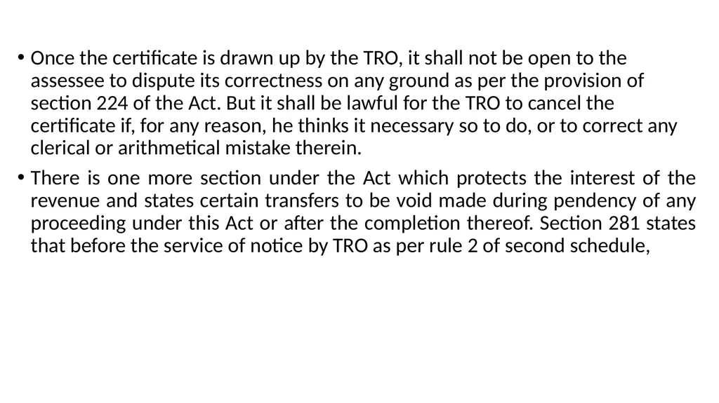 RECOVERY PROCEEDINGS AND STAY OF DEMAND UNDER THE - slide 18 of 53