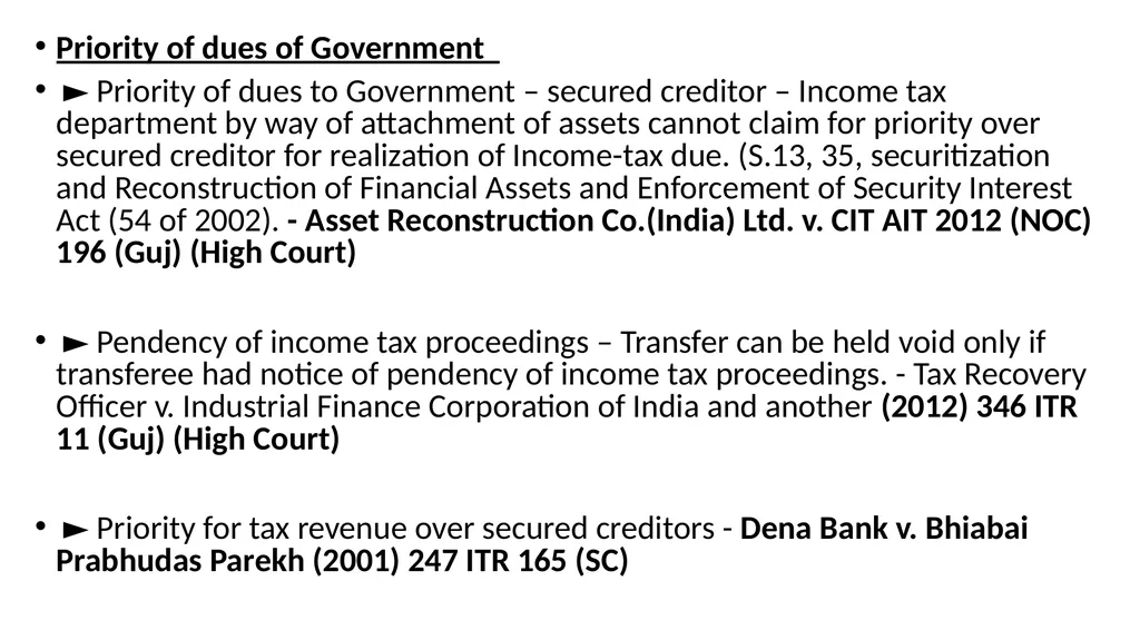 RECOVERY PROCEEDINGS AND STAY OF DEMAND UNDER THE - slide 27 of 53