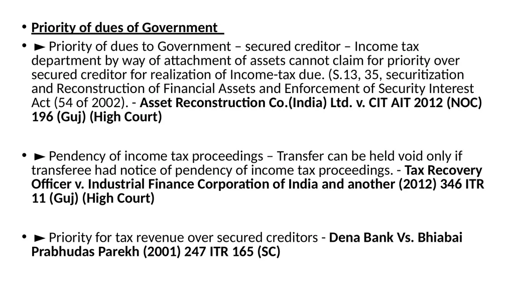 RECOVERY PROCEEDINGS AND STAY OF DEMAND UNDER THE - slide 33 of 53