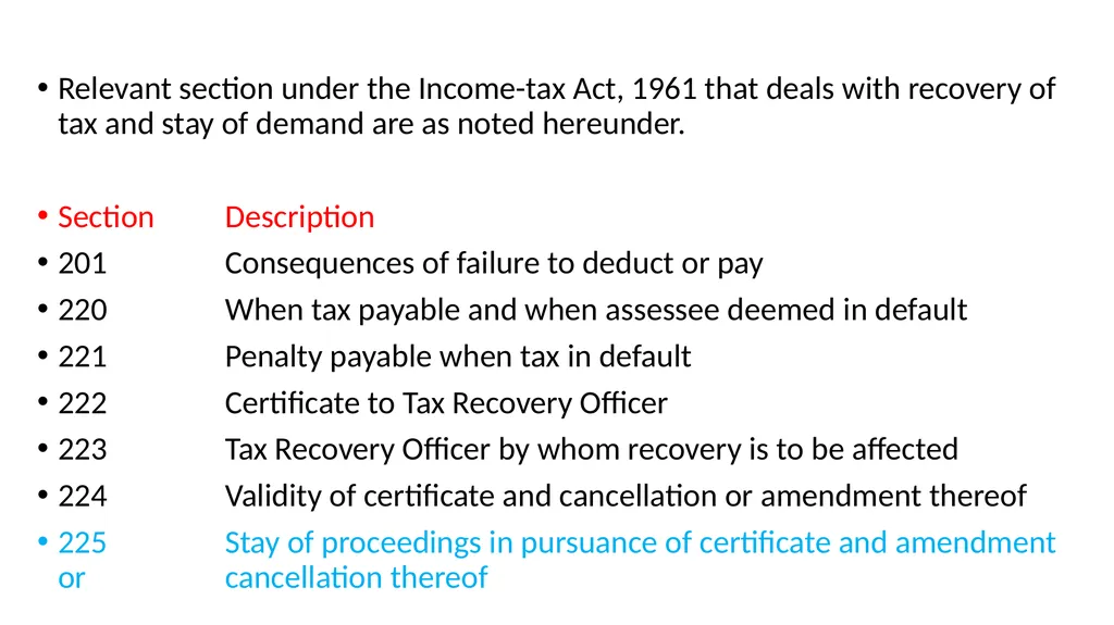 RECOVERY PROCEEDINGS AND STAY OF DEMAND UNDER THE - slide 4 of 53