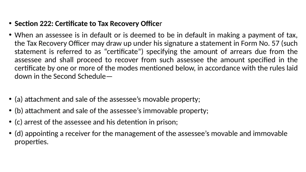 RECOVERY PROCEEDINGS AND STAY OF DEMAND UNDER THE - slide 15 of 53