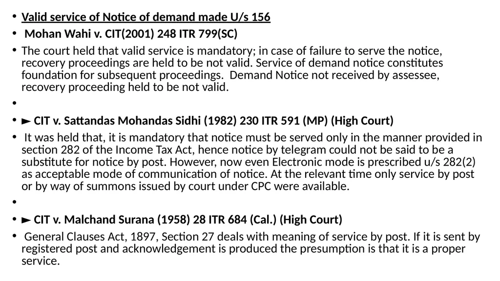 RECOVERY PROCEEDINGS AND STAY OF DEMAND UNDER THE - slide 42 of 53