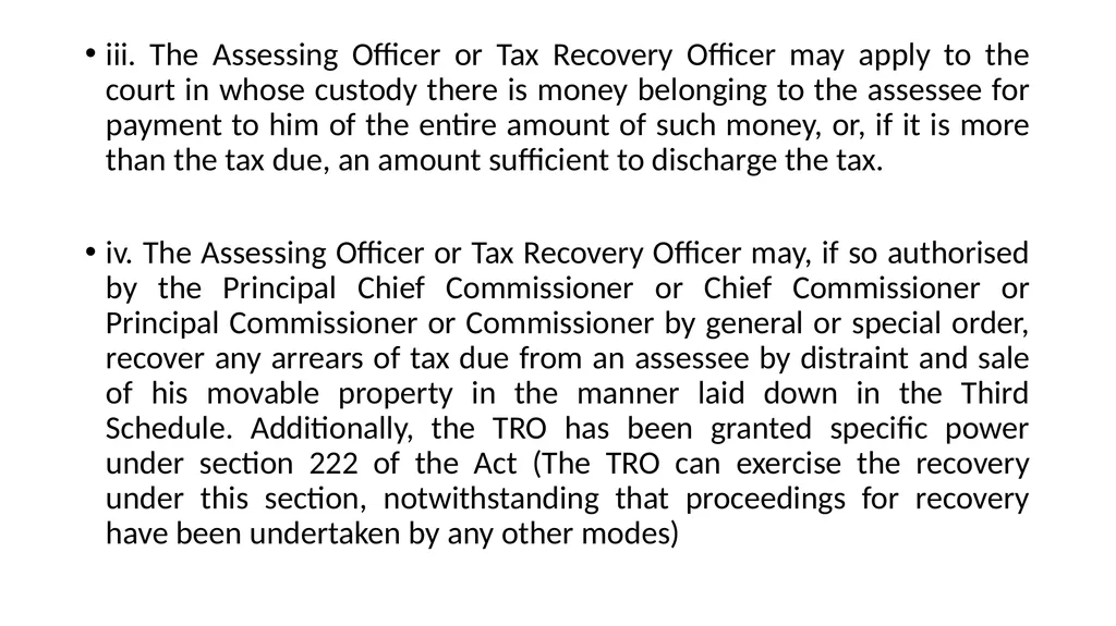 RECOVERY PROCEEDINGS AND STAY OF DEMAND UNDER THE - slide 14 of 53