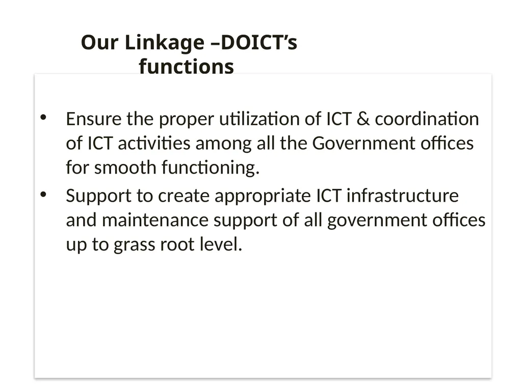 Department of Information and Communication - slide 8 of 16