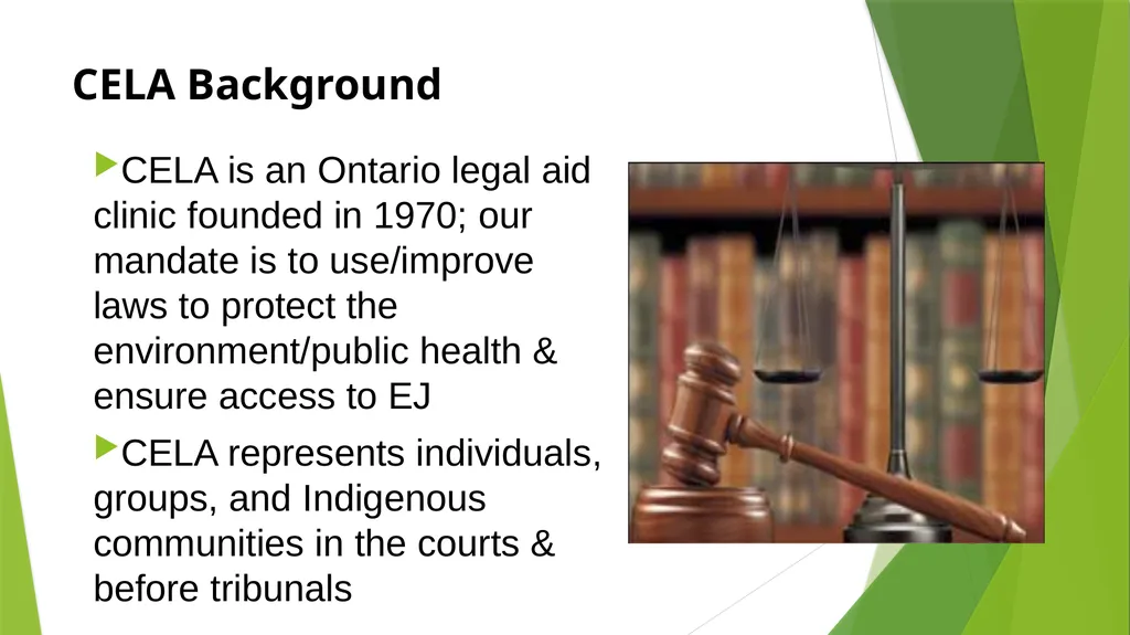 1 Environmental Justice: Recent Legislative - slide 3 of 16