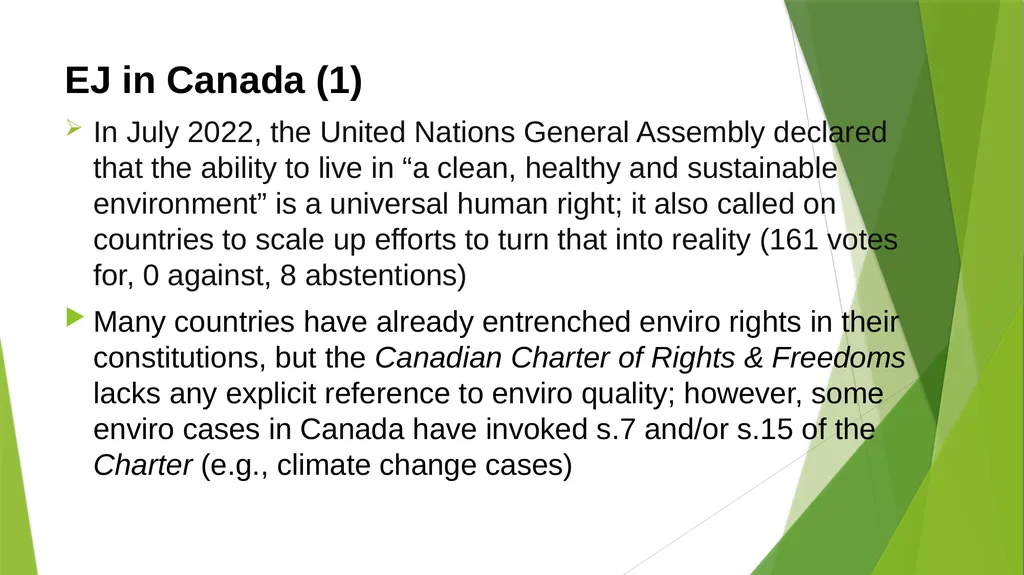 1 Environmental Justice: Recent Legislative - slide 6 of 16