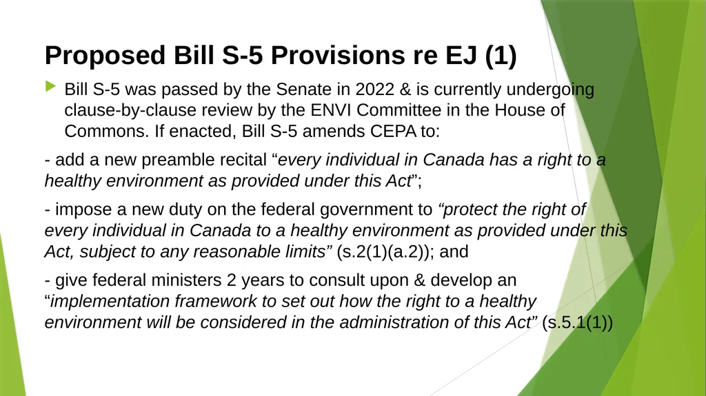1 Environmental Justice: Recent Legislative - slide 8 of 16
