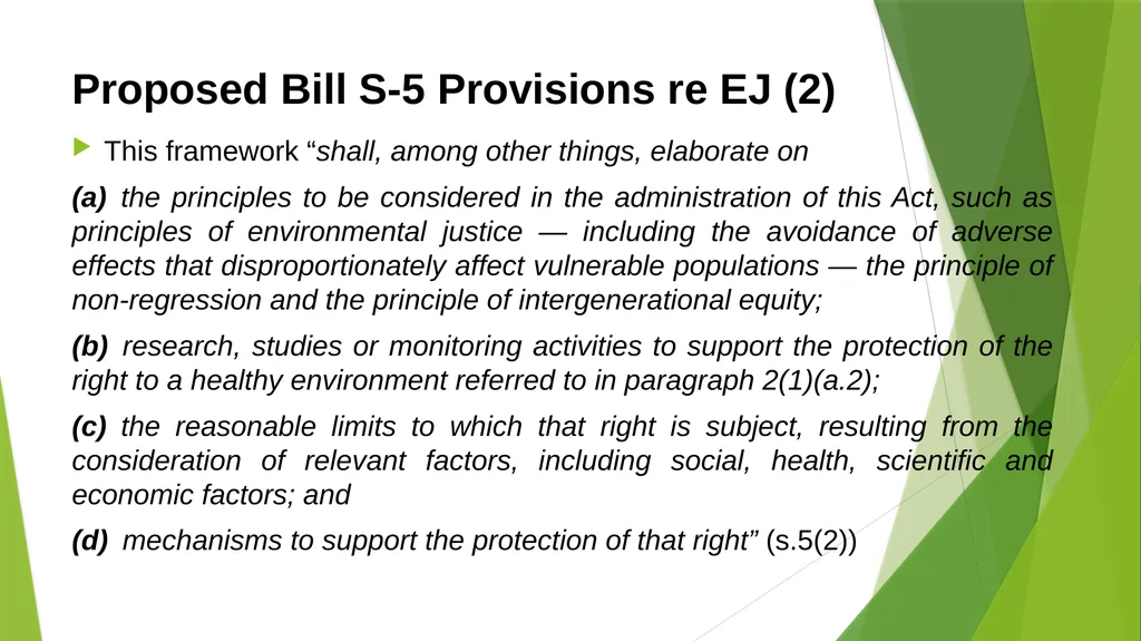 1 Environmental Justice: Recent Legislative - slide 9 of 16