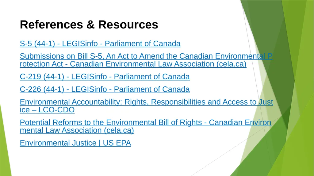 1 Environmental Justice: Recent Legislative - slide 16 of 16