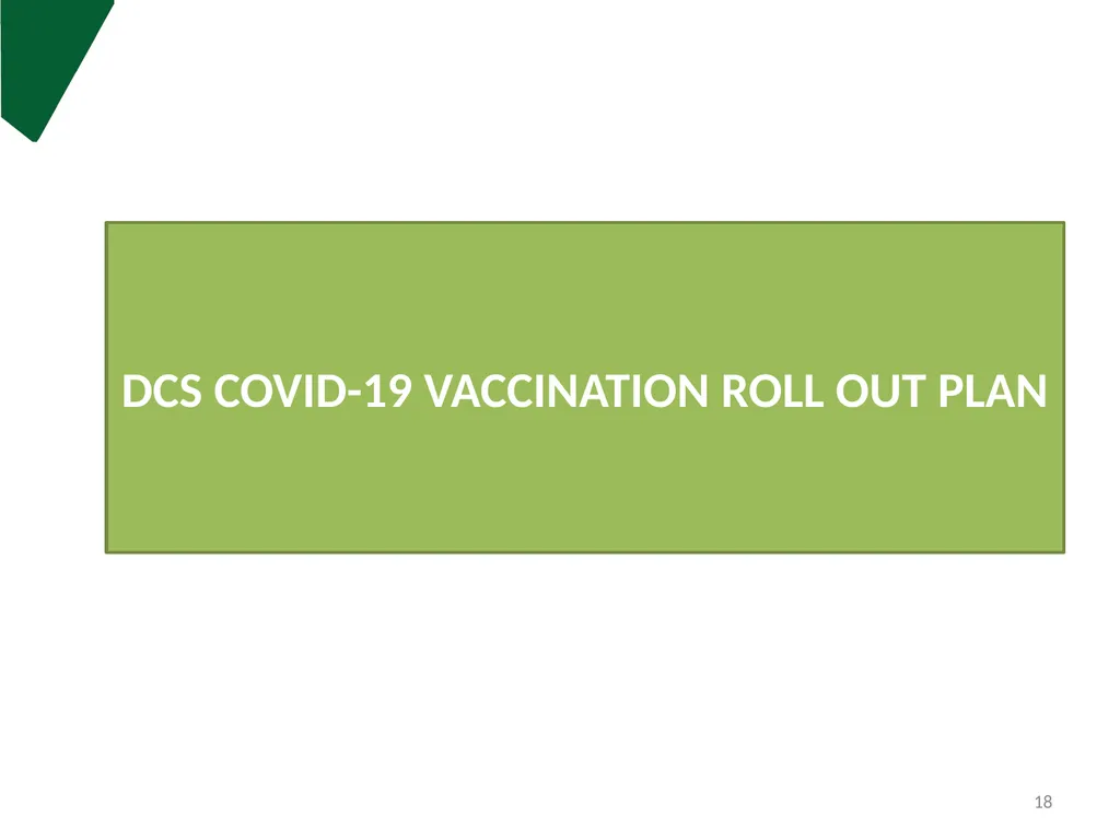 DCS Update on COVID-19 & Measures put in place - slide 18 of 27