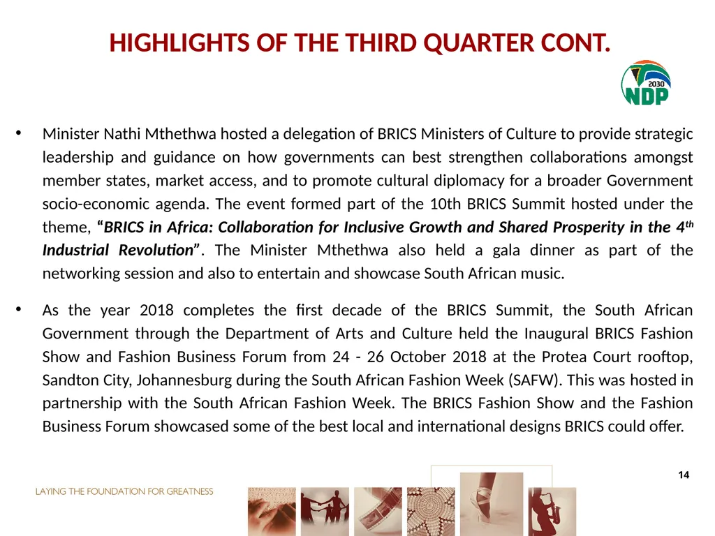 THIRD QUARTER PERFORMANCE REPORT Director-General - slide 14 of 53