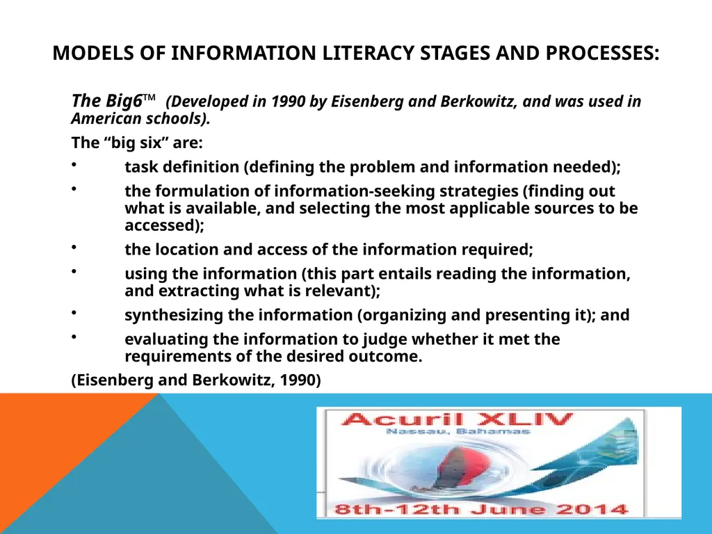 Theory and Practice of Information Literacy and - slide 21 of 33