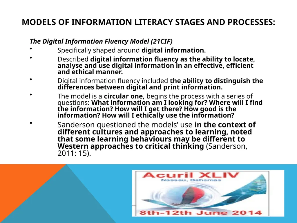 Theory and Practice of Information Literacy and - slide 24 of 33