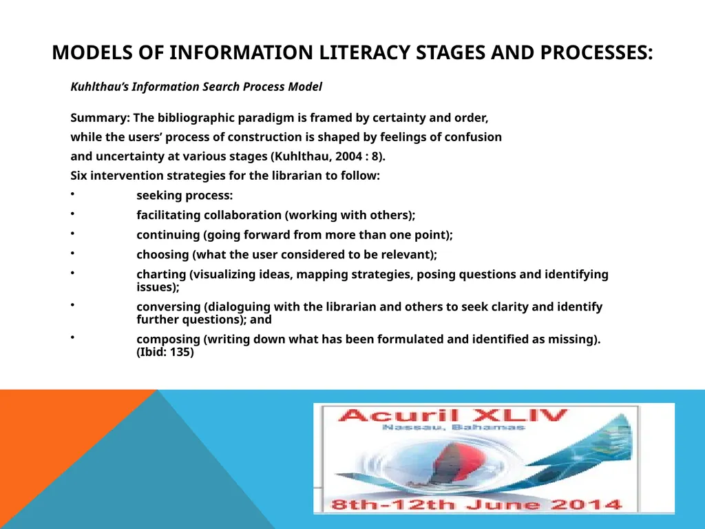 Theory and Practice of Information Literacy and - slide 25 of 33