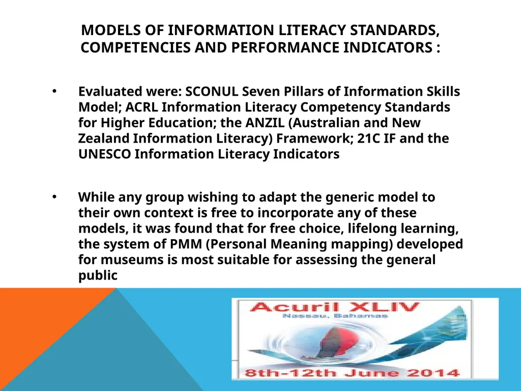Theory and Practice of Information Literacy and - slide 26 of 33