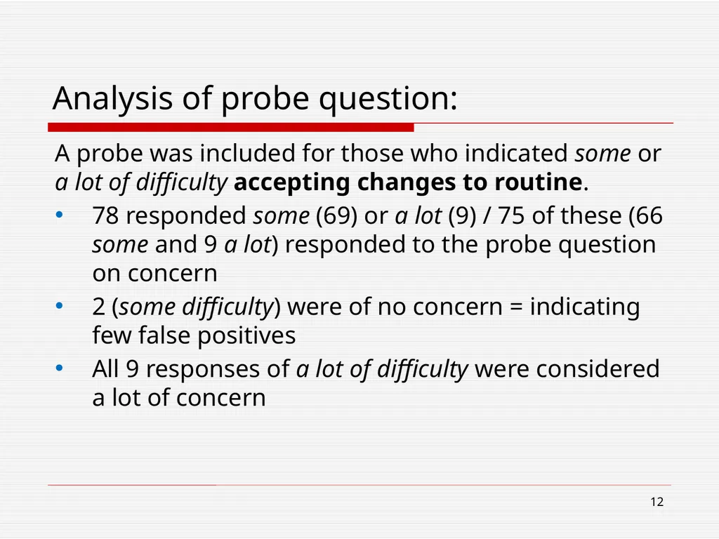 WG/UNICEF Child functioning module: Preliminary - slide 12 of 19