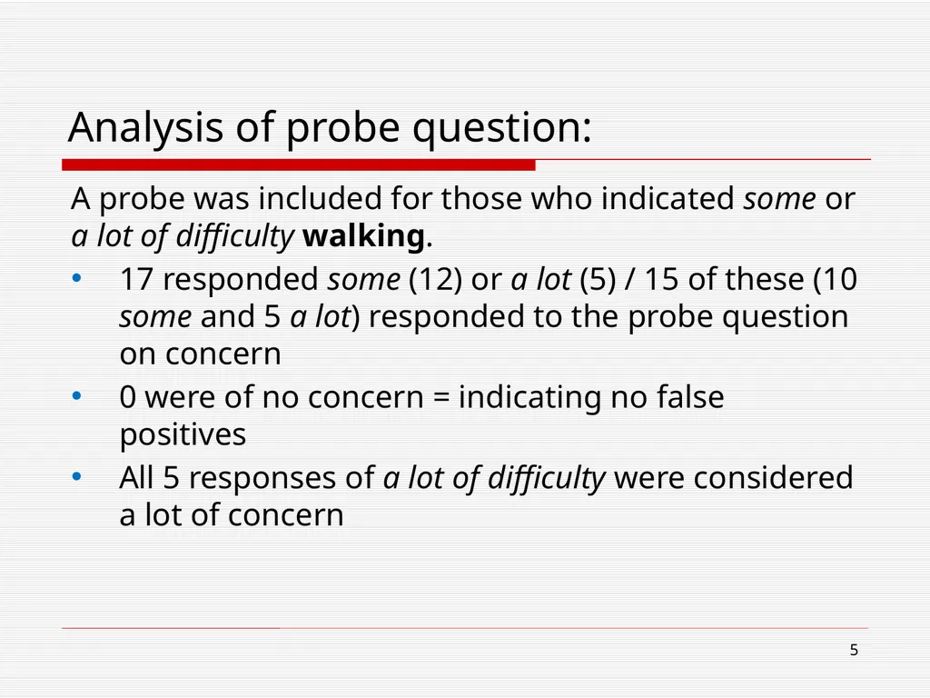 WG/UNICEF Child functioning module: Preliminary - slide 5 of 19
