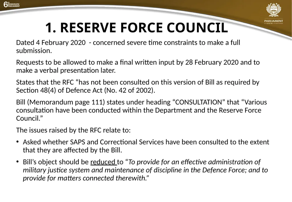 Summary of submissions to the MDB [B21 – 2019] - slide 8 of 43