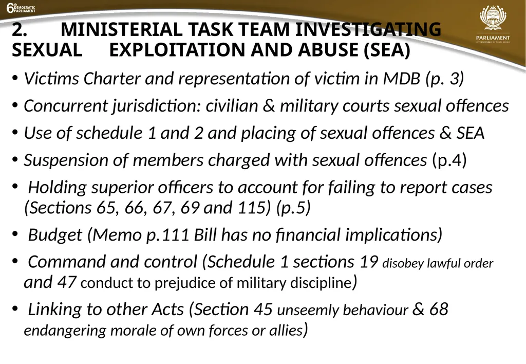 Summary of submissions to the MDB [B21 – 2019] - slide 12 of 43