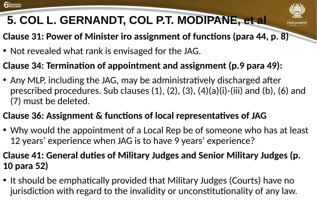 Summary of submissions to the MDB [B21 – 2019] - slide 26 of 43