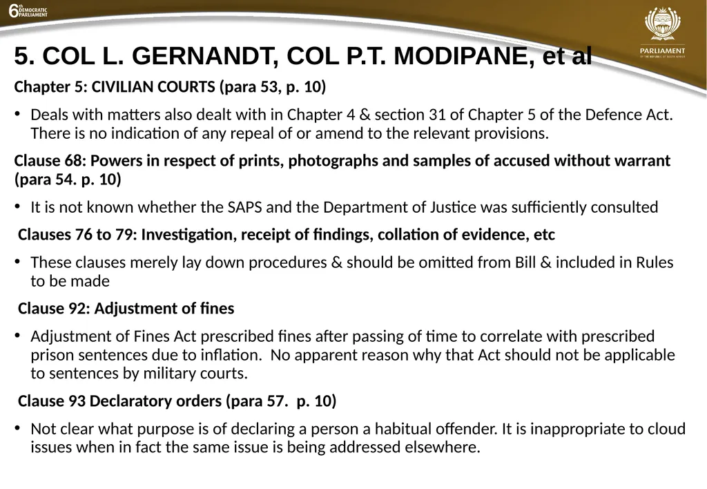 Summary of submissions to the MDB [B21 – 2019] - slide 27 of 43