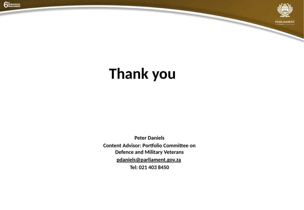 Summary of submissions to the MDB [B21 – 2019] - slide 43 of 43