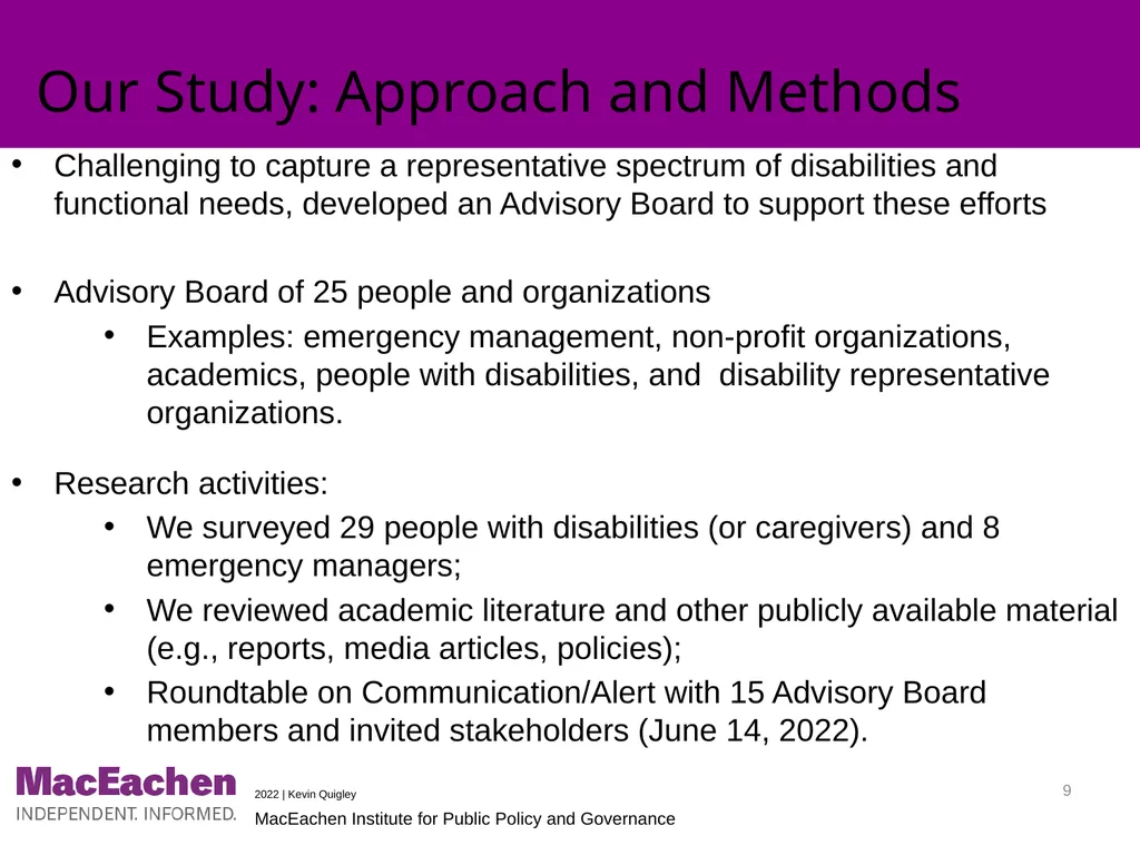 Improving Accessibility of Emergency Evacuations: - slide 9 of 19