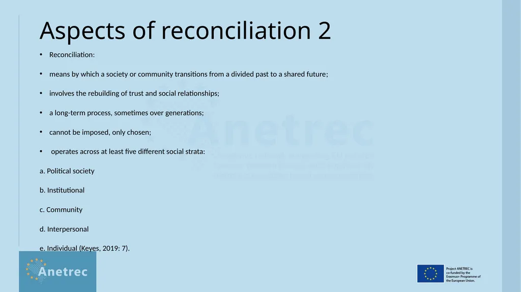What is reconciliation? Definitions, scope, - slide 8 of 18