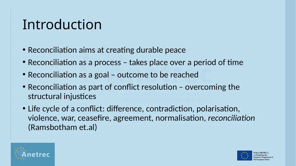 What is reconciliation? Definitions, scope, - slide 4 of 18