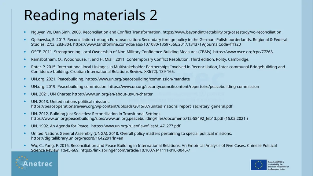 What is reconciliation? Definitions, scope, - slide 17 of 18