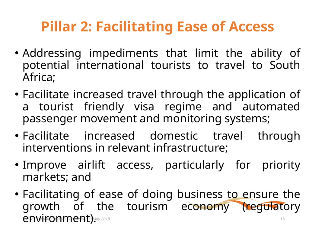 Presentation to the Portfolio Committee on Tourism - slide 15 of 32