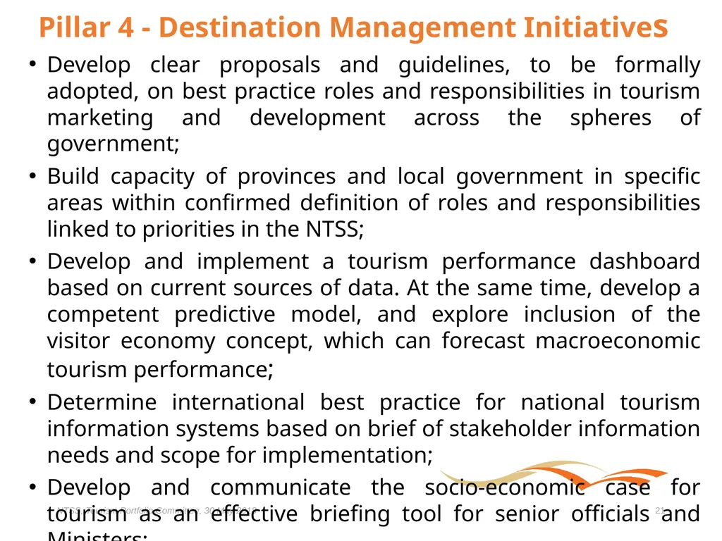 Presentation to the Portfolio Committee on Tourism - slide 21 of 32