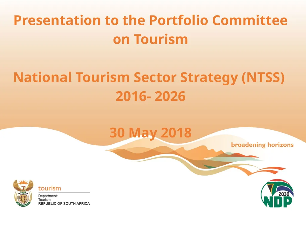 Presentation to the Portfolio Committee on Tourism - slide 1 of 32