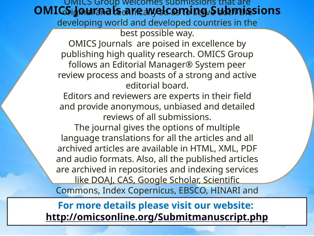 OMICS Group Contact us at: - slide 2 of 17