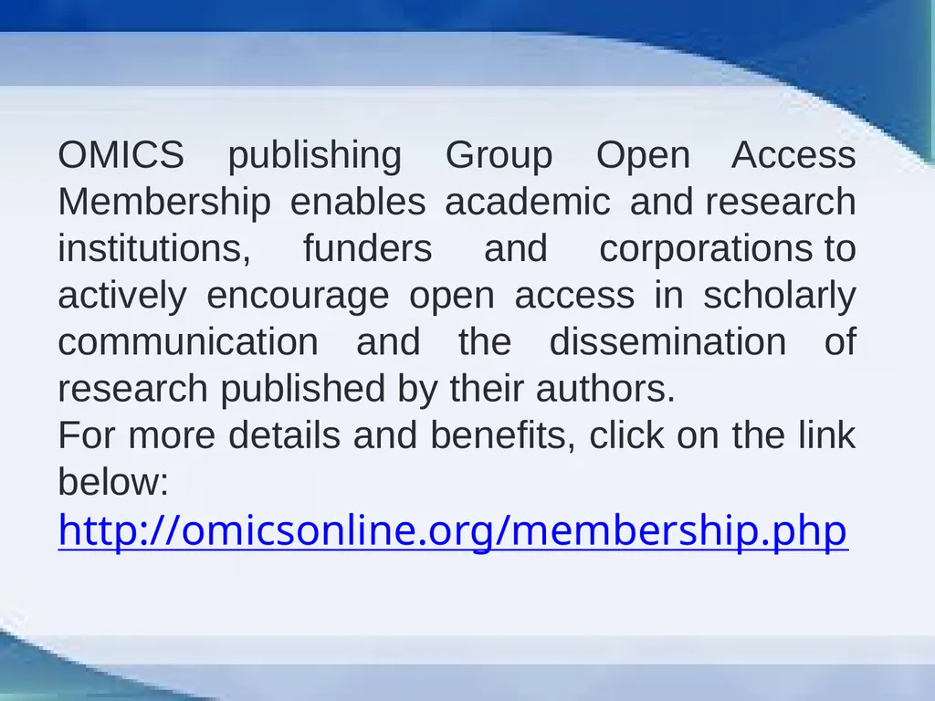 OMICS Group Contact us at: - slide 17 of 17