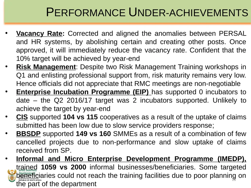 Department of Small Business Development - slide 16 of 92