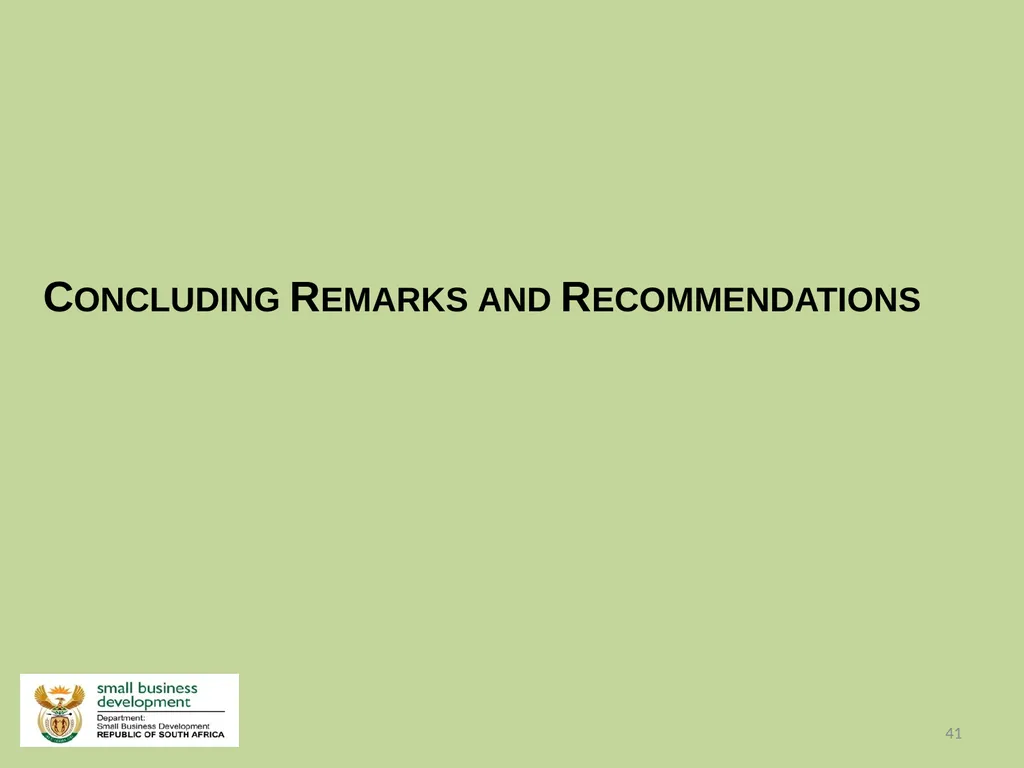Department of Small Business Development - slide 41 of 92