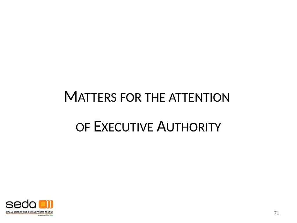 Department of Small Business Development - slide 71 of 92