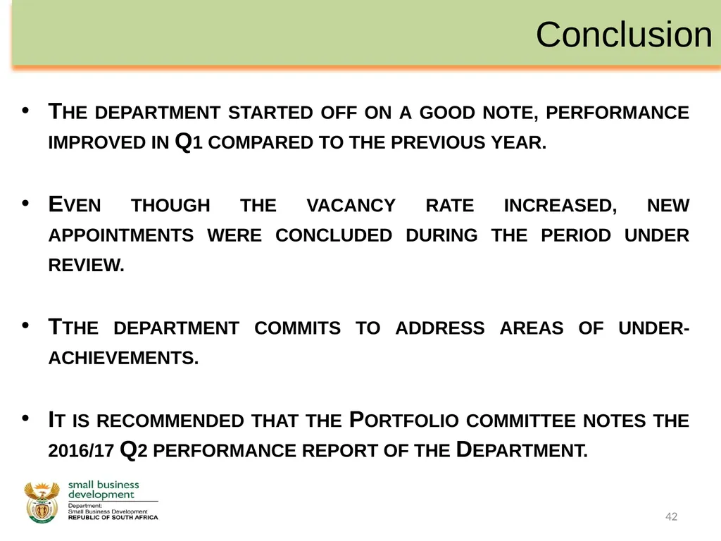 Department of Small Business Development - slide 42 of 92