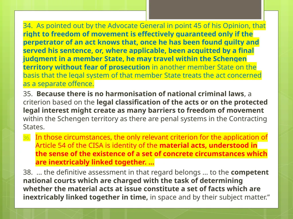 Introduction to EU Criminal Law Prof. B. J. - slide 64 of 91