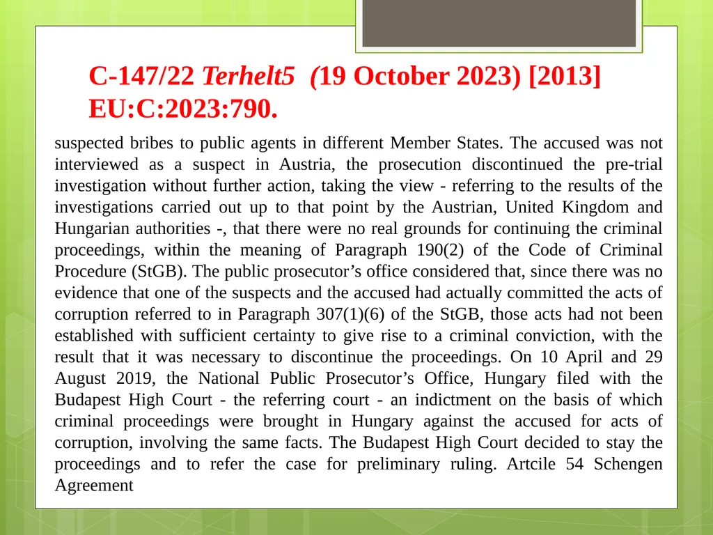 Introduction to EU Criminal Law Prof. B. J. - slide 75 of 91