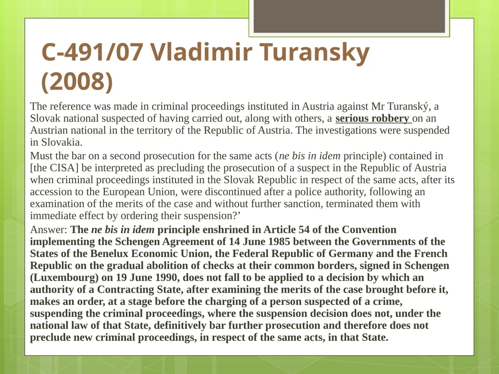 Introduction to EU Criminal Law Prof. B. J. - slide 68 of 91