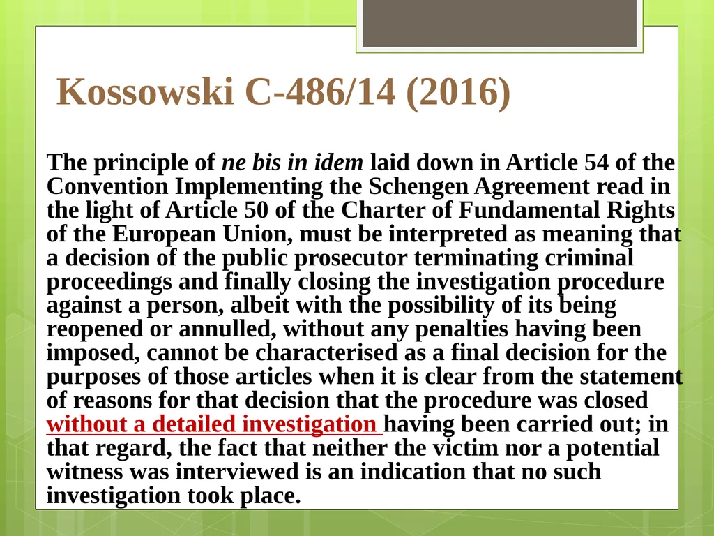 Introduction to EU Criminal Law Prof. B. J. - slide 73 of 91